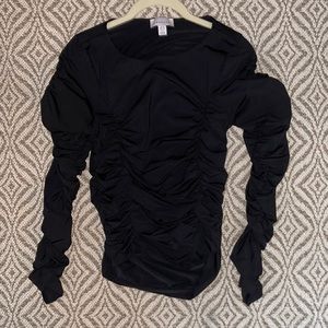 Topshop Black Long Sleeve Top